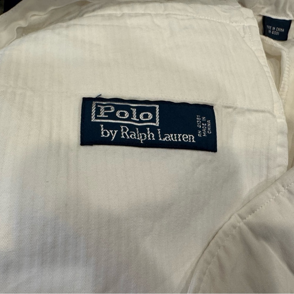 Polo by Ralph Lauren Men's White Flat Front Shorts - Picture 5 of 7